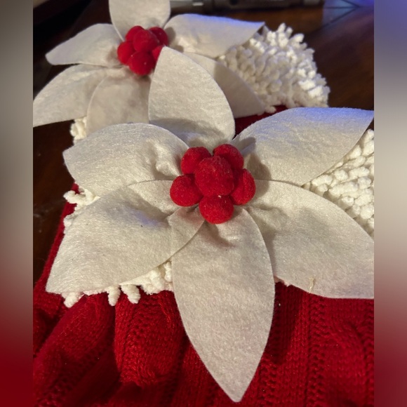 Hobby Lobby (2) Red & White Christmas Stockings - Picture 2 of 6